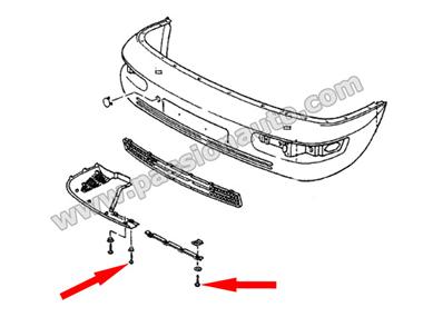 Vis B 4.8 x 16 pour fixation spoiler inférieur # 964