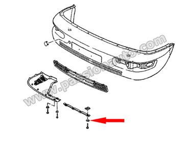 Rondelle pour fixation rail de maitien central inférieur # 964