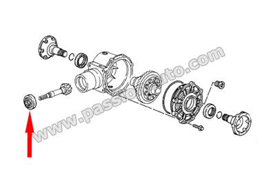 Joint spi entre pont et viscocoupleur # 993 c4, 4s, turbo