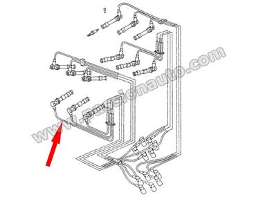 Cable d´allumage cylindre 3 bas # 993 sauf turbo