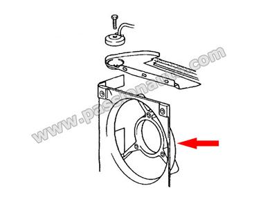 Hotte du ventilateur pour radiateur d´huile AVANT # 993