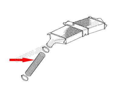 Conduite de pression Gauche sous echangeur # 993 turbo