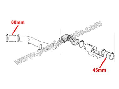 Conduite AVANT boitier de chauffage # 993