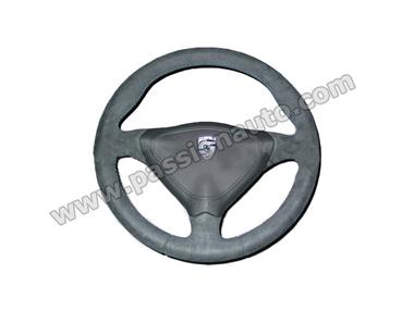 Volant alcantara/bleu 3 branches sans airbag # 996