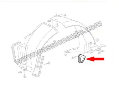 Garde boue AVG - petit cache derriere la roue # 993 c2, c4, rs