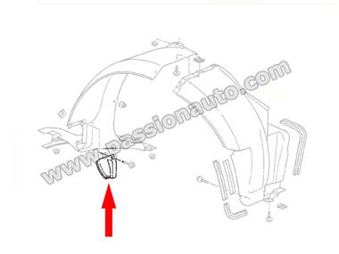 Garde boue AVD - petit cache derriere la roue # 993 2s, 4s, biturbo