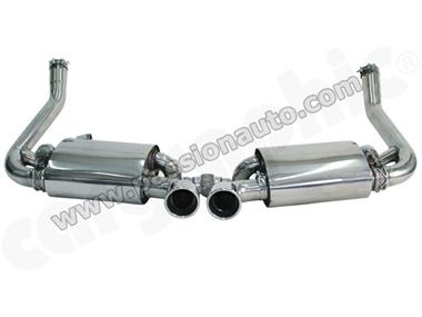 Boxster 987 05-08 Echappement sport inox A VALVES + 2 sorties 89mm perforees # CARGRAPHIC #