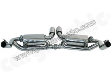 Cayman 06-08 Echappement sport inox A VALVES + 2 sorties 89mm perforees # CARGRAPHIC #