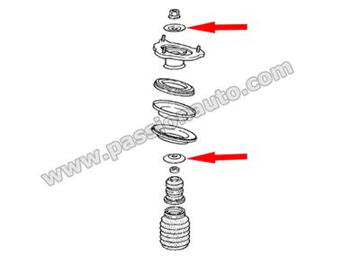 Coupelle de suspension AVANT-ARRIERE # Boxster 986 - [PORSCHE ORIGINE]