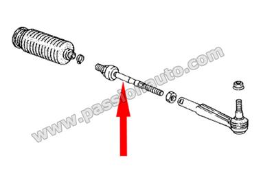 Barre d´accouplement pour rotule direction # Boxster 986