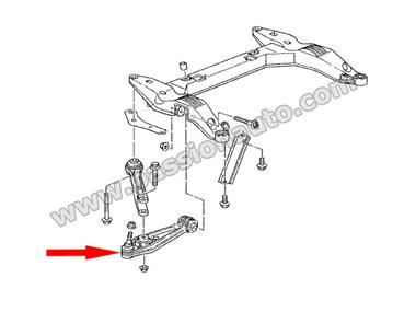 Bras inferieur AVANT G/D # 996 carrera 98-05 - PREMIUM