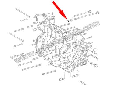 Joint torique fixat° carter moteur # 964 - 993 - 965 3.6 - 996 gt3/tbo