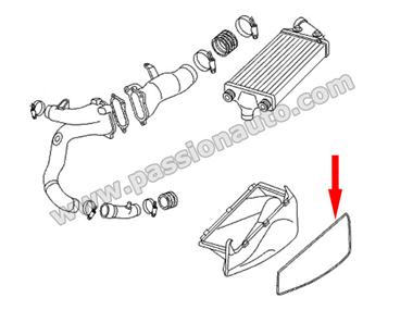 Joint sur boite air sous echangeur air-air # 996 turbo