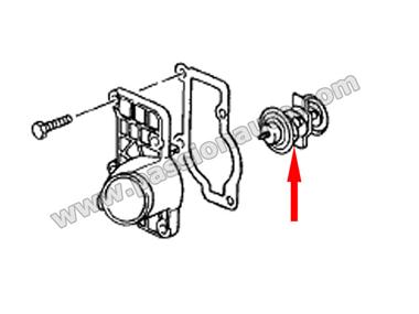 Thermostat pour pompe à  eau # 986 97-04 [PORSCHE ORIGINE]